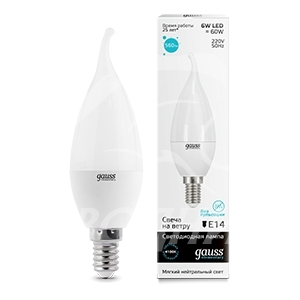  Elementary Candle Tailed 6W E14 4100K