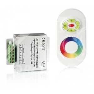 Контроллер для RGB 144W 12А с сенсорным пультом управления цветом (белый)