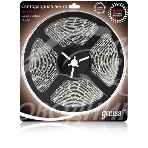 Лента LED 2835/60-SMD 4.8W  12V DC красный (блистер 5м)