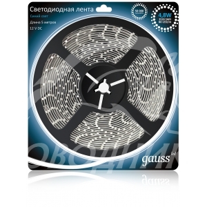 Лента LED 2835/60-SMD 4.8W  12V DC синий (блистер 5м)